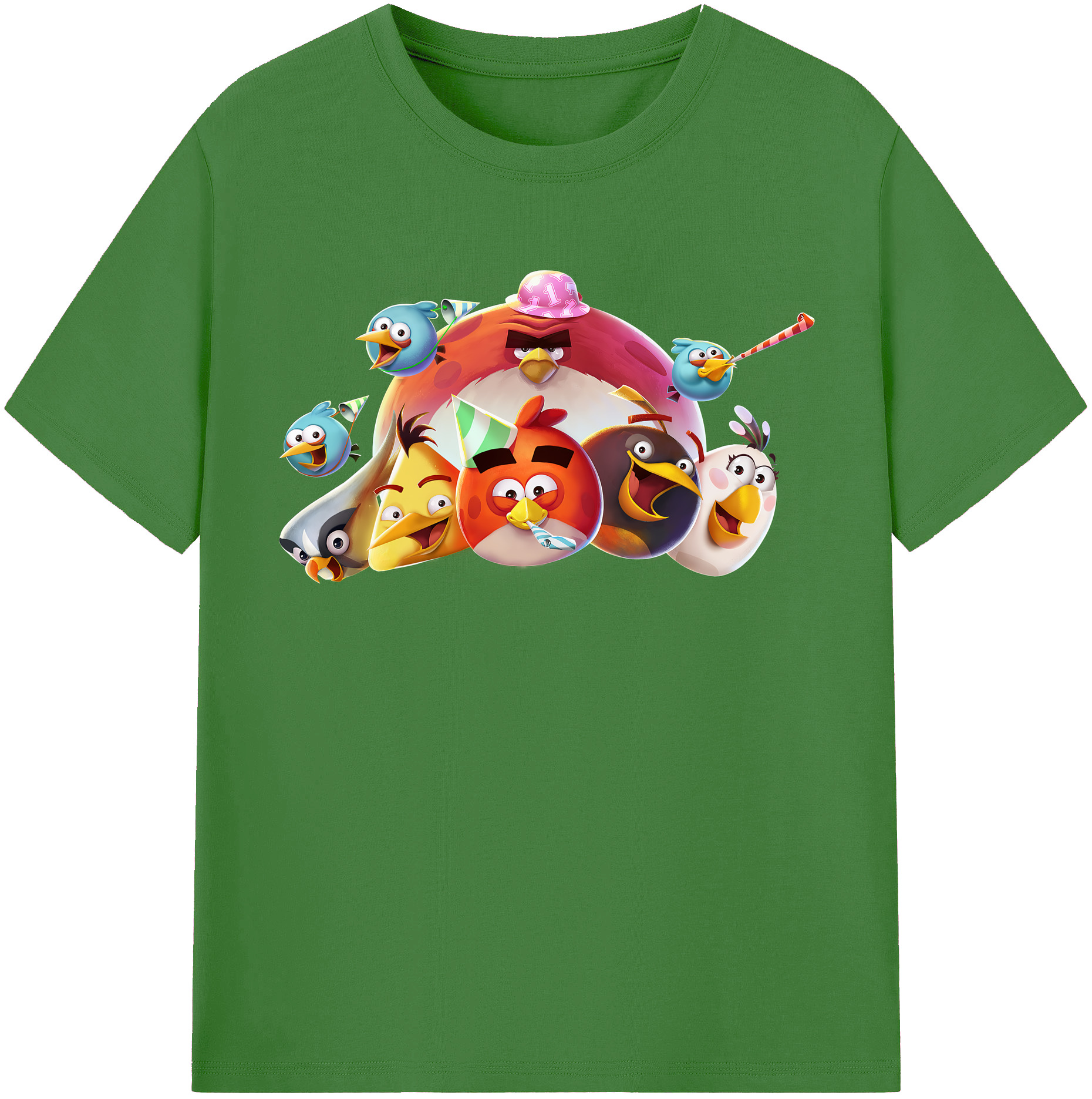 （画像用） Angry Birds アングリーバード レディースカジュアルプリントTシャツ（綿100％）